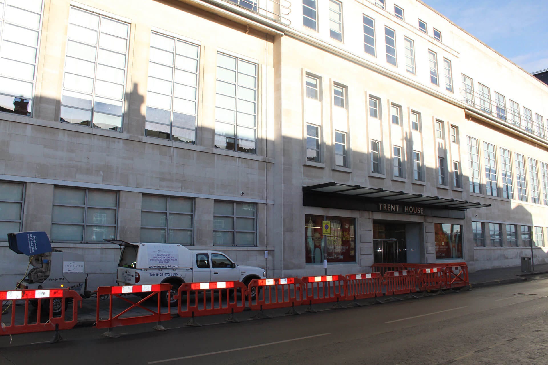 Masonry Cleaning on Capital One Head Office, Nottingham