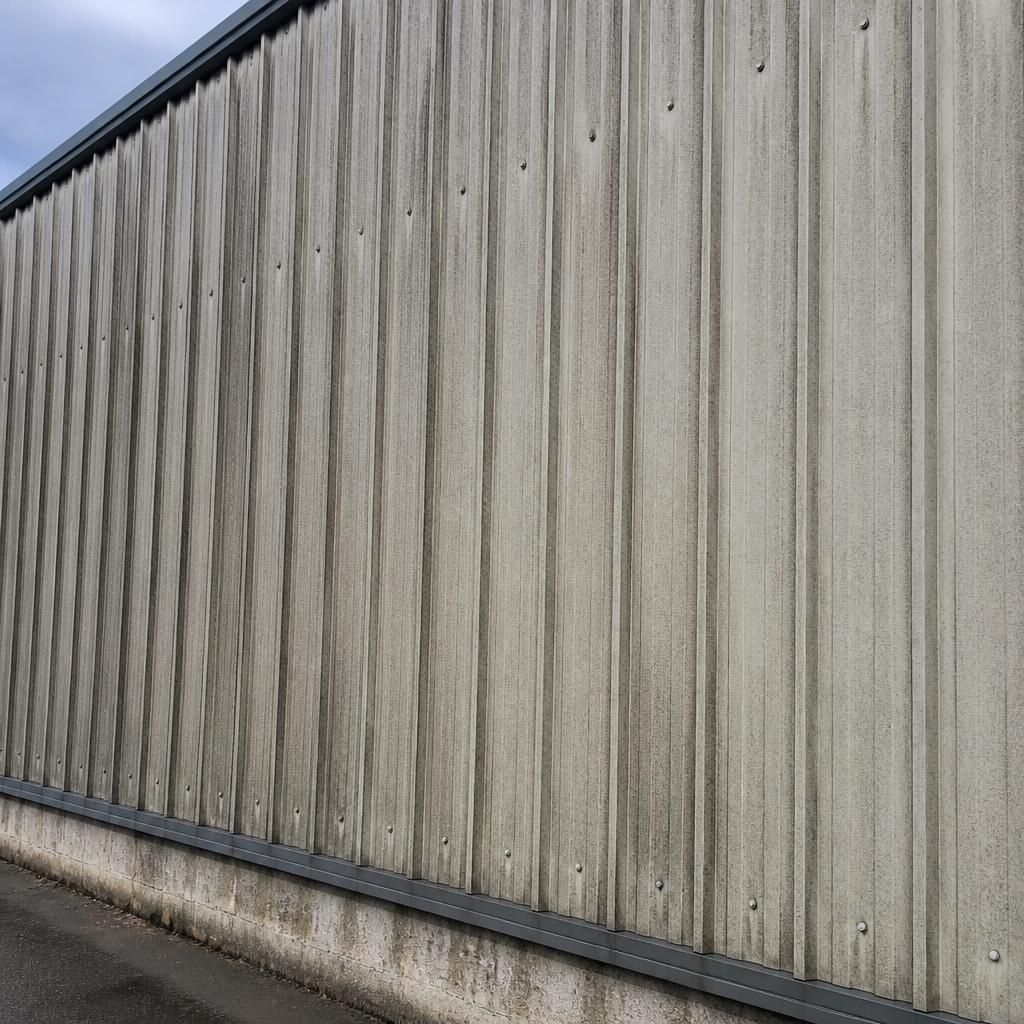 Industrial cladding before cleaning