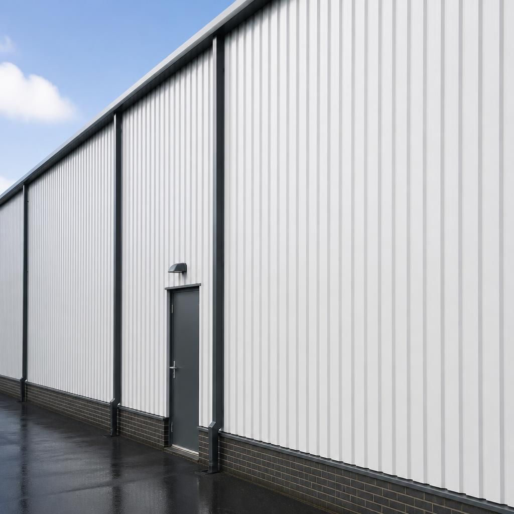 Industrial cladding after cleaning