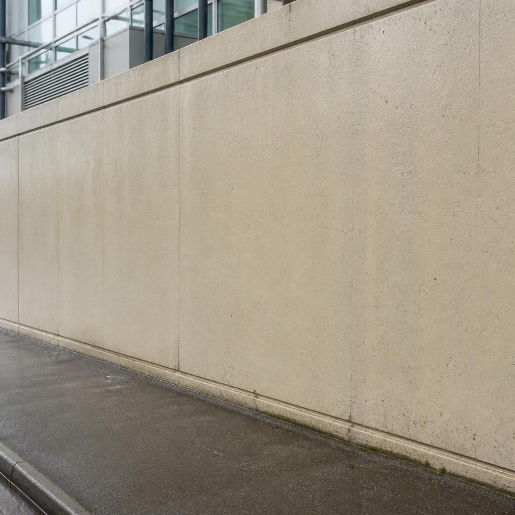 Wall after graffiti removal