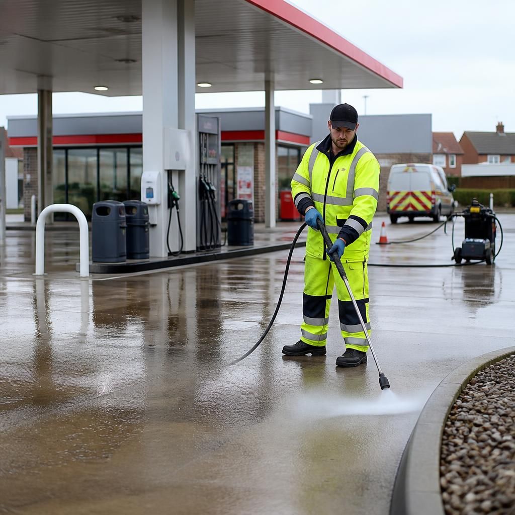 Scheduled forecourt maintenance