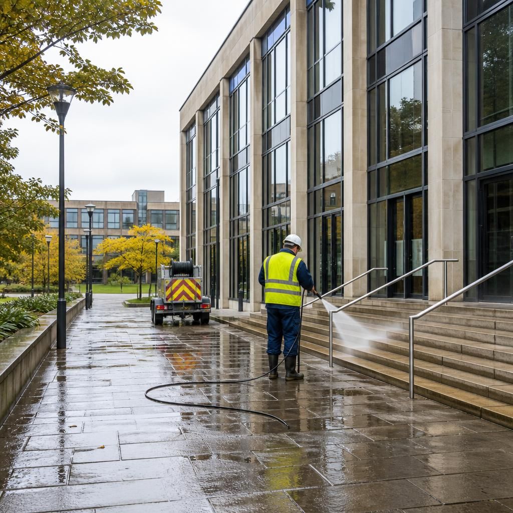 Scheduled maintenance on university campus