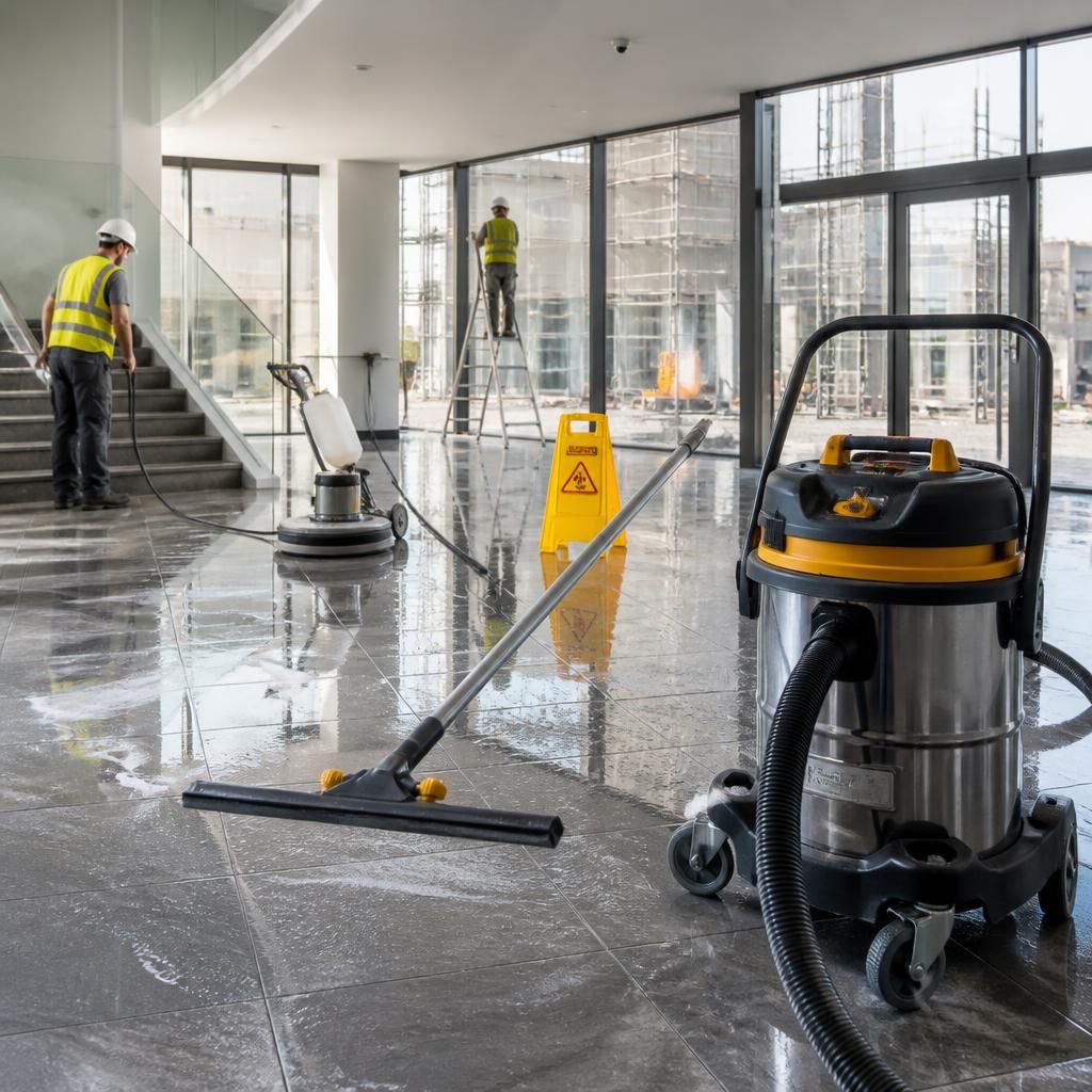 Tools and equipment used for builders clean