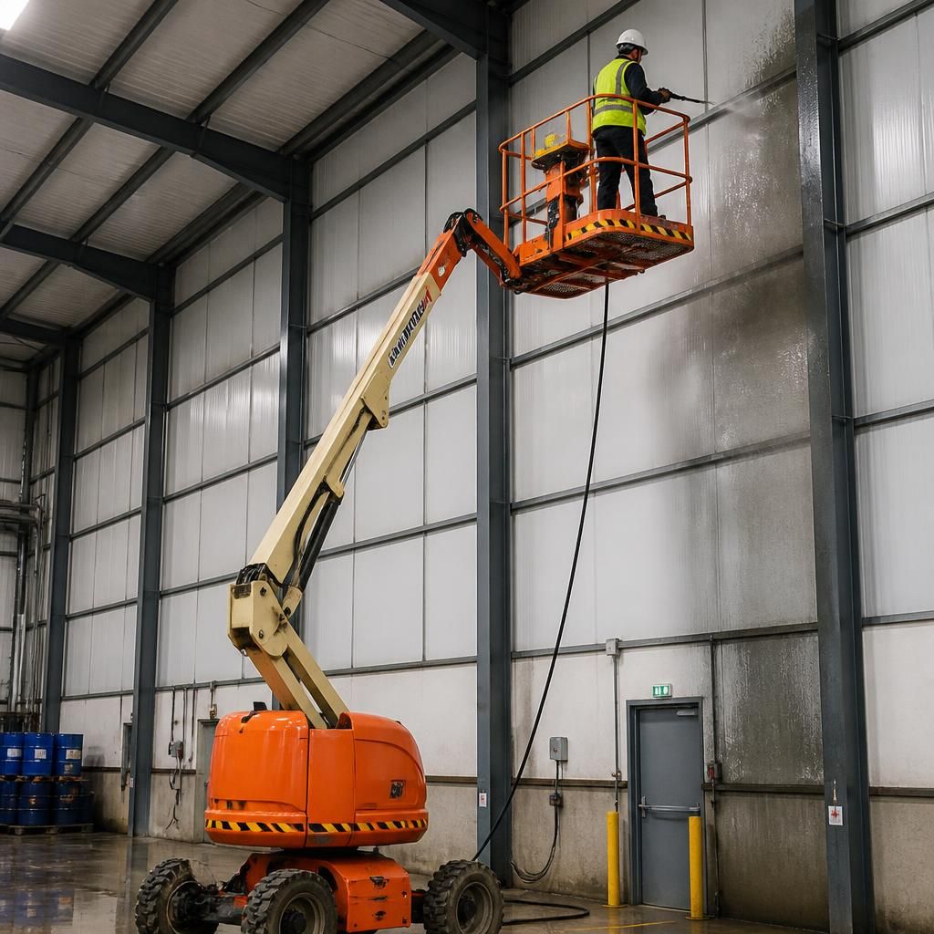 Access equipment used for high cleaning tasks