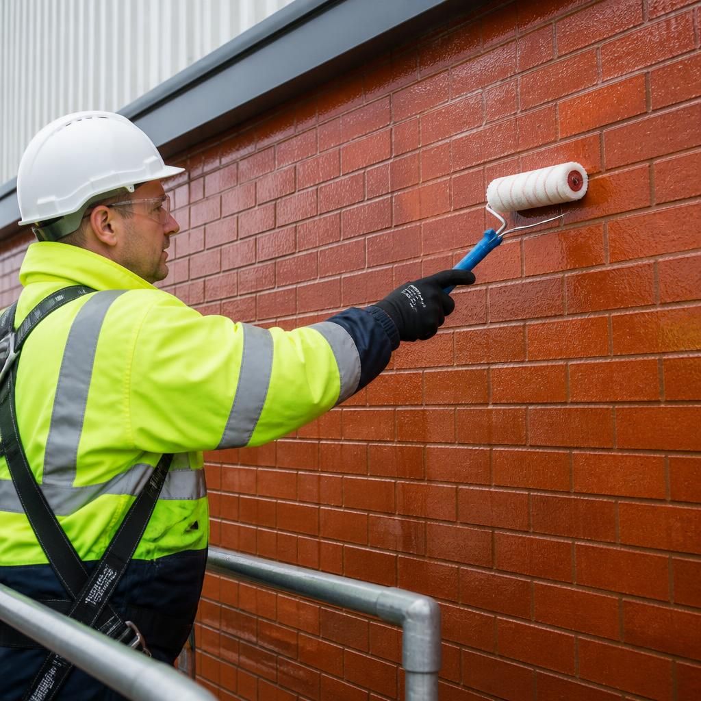 Application of a protective brick sealant