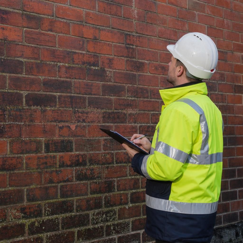 Technician considering environmental factors in cleaning
