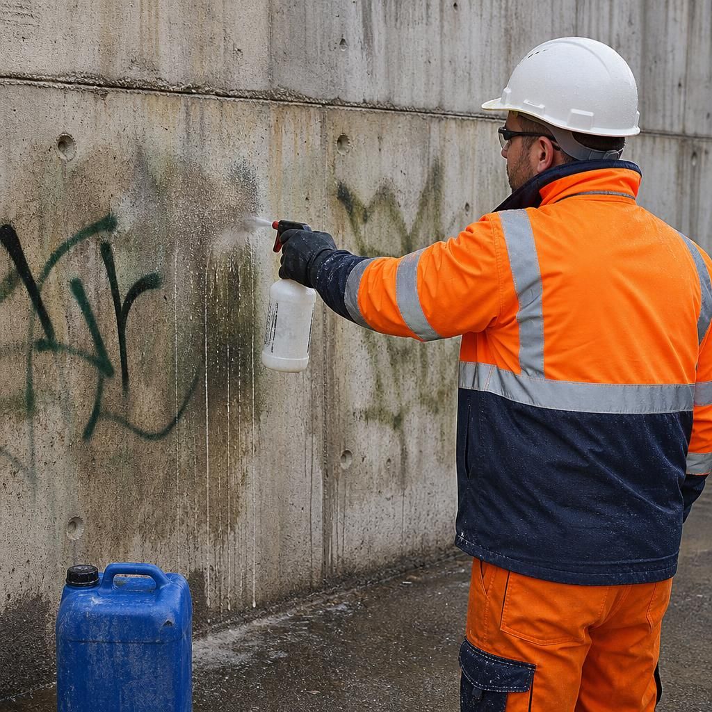 Solvent use for graffiti removal