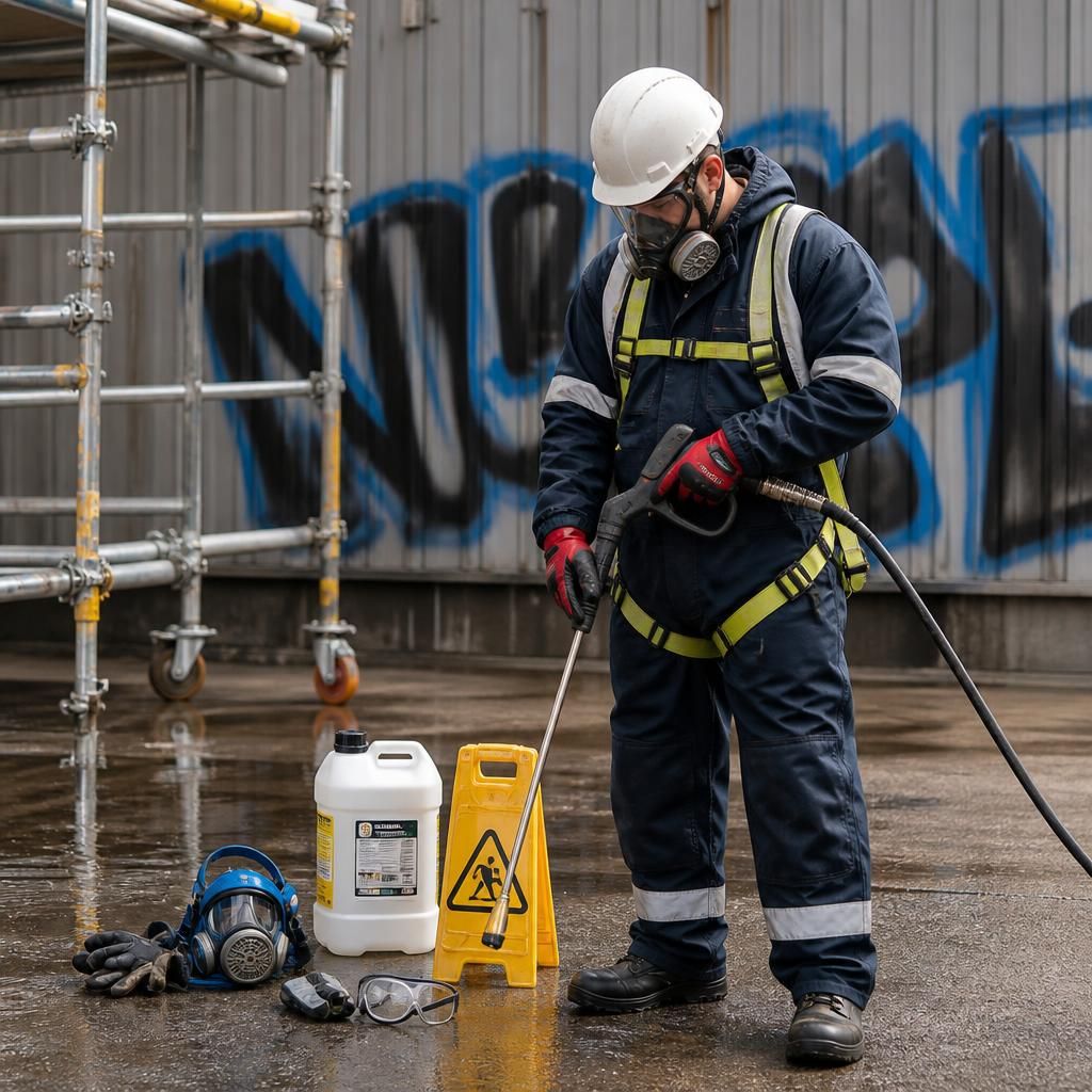 Safety equipment for graffiti removal