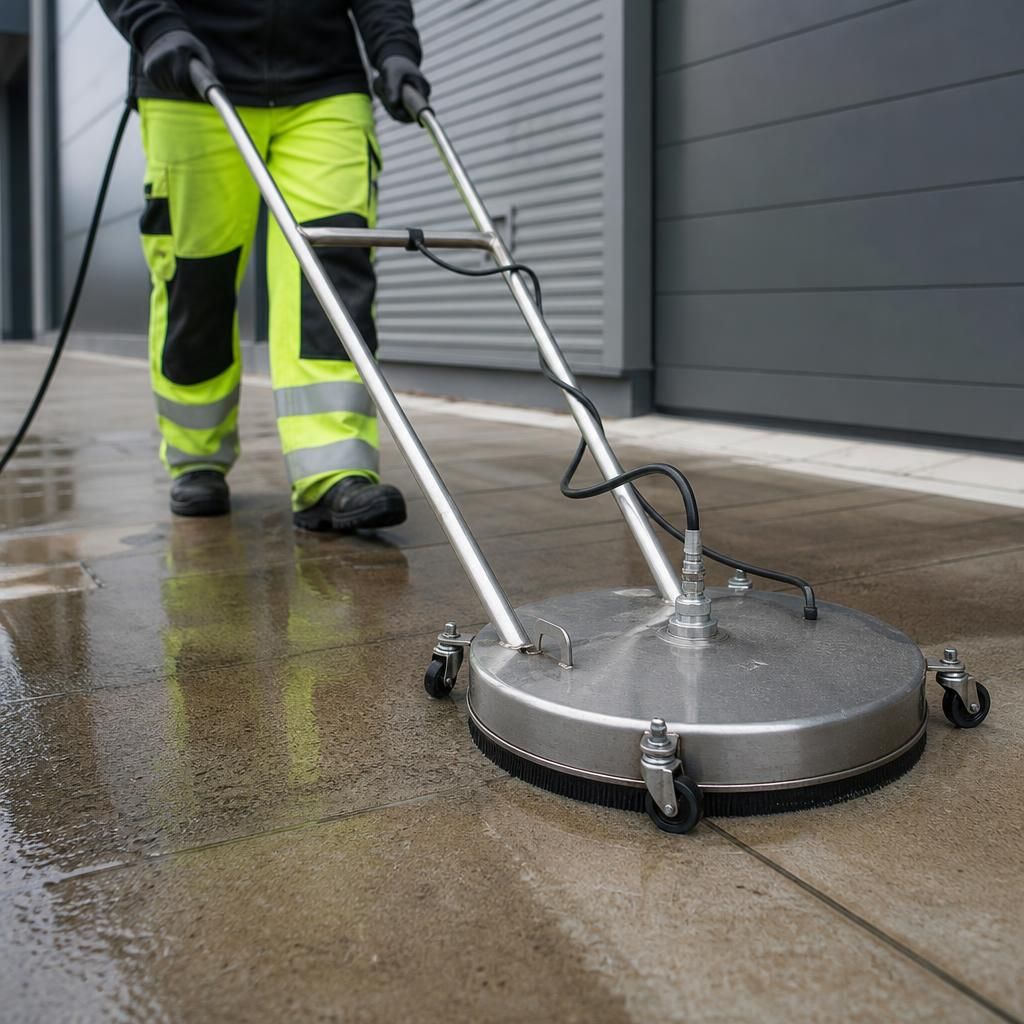 Surface cleaner used on concrete pavements