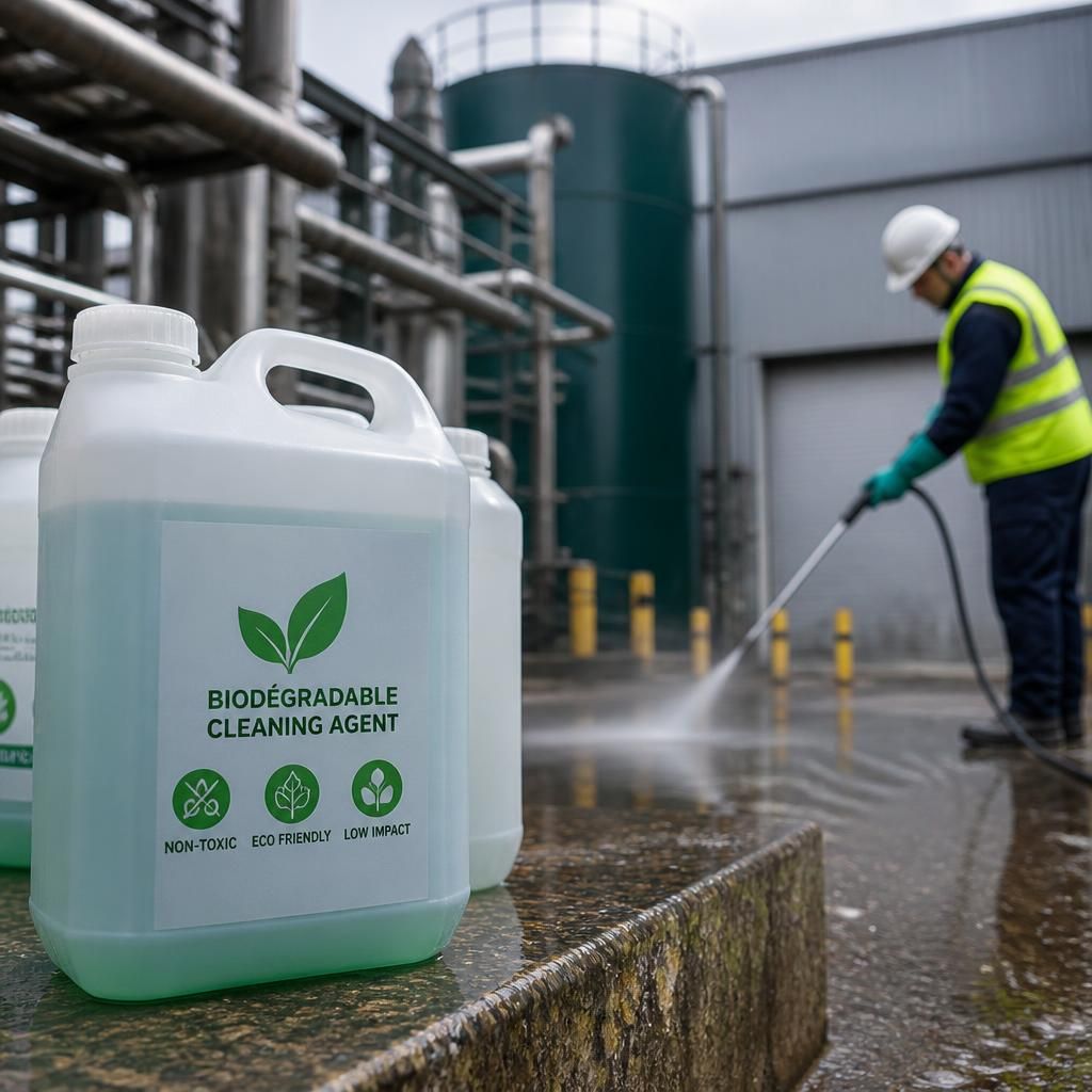 Biodegradable cleaning agents used in industrial maintenance