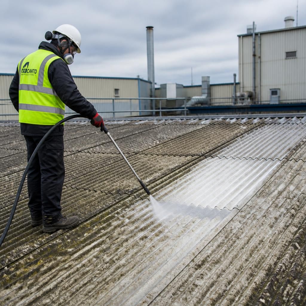 Roof treated to prevent regrowth