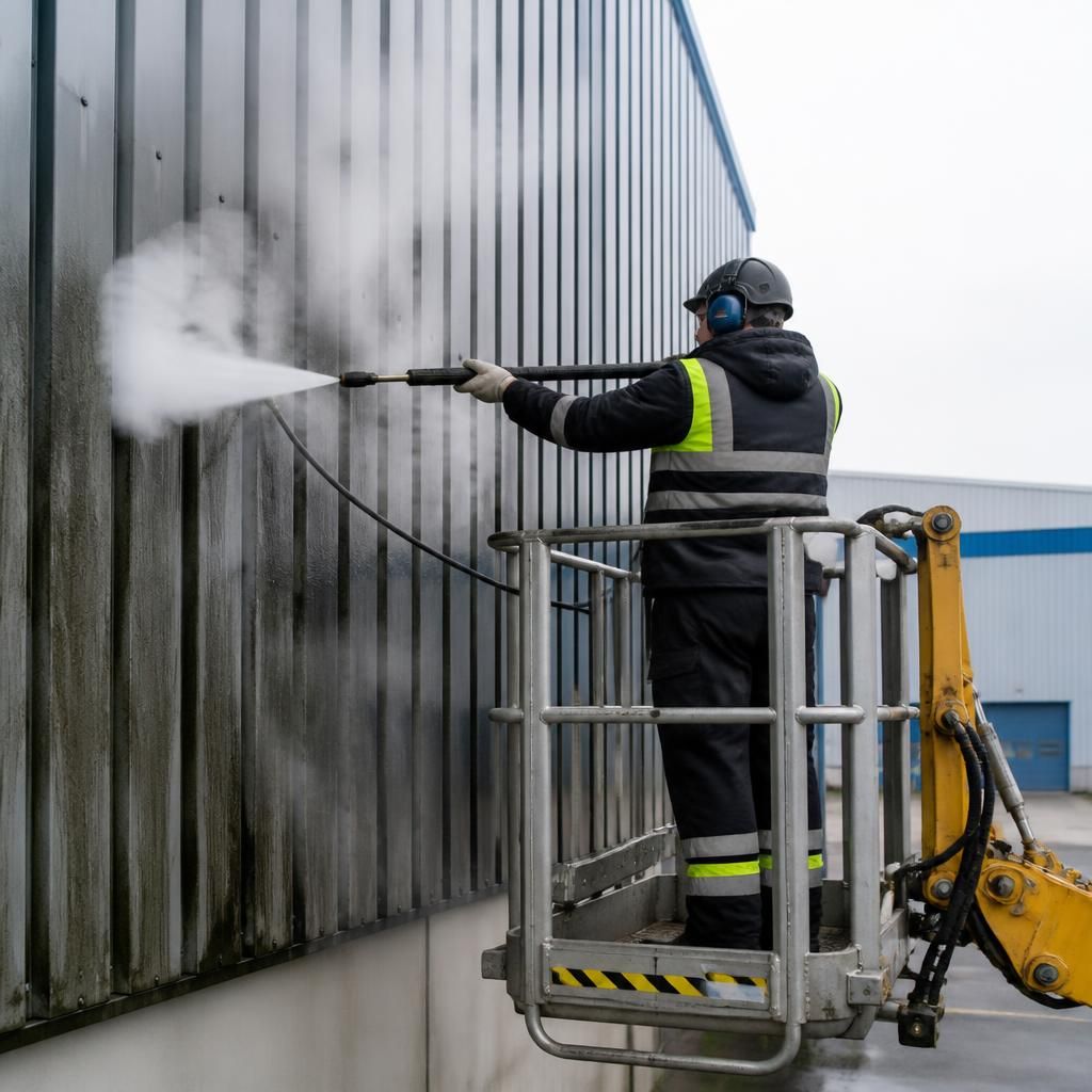Buildings being sanitised through steam cleaning